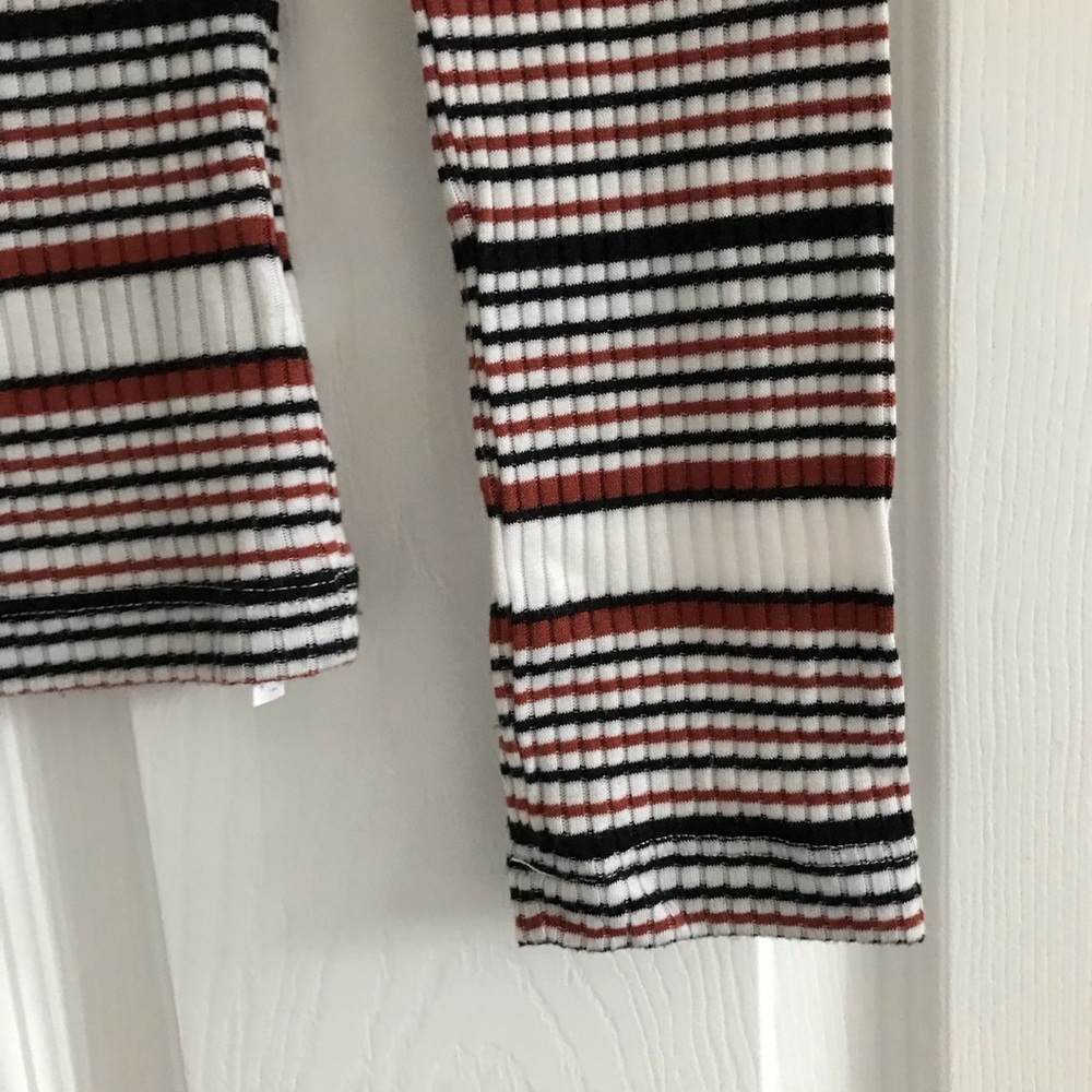 ASOS Striped Ribbed Bardot Top - Picture 2 of 4